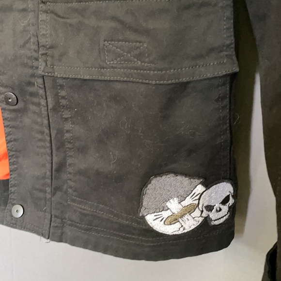 Reason black long jacket with decals - Picture 13 of 14